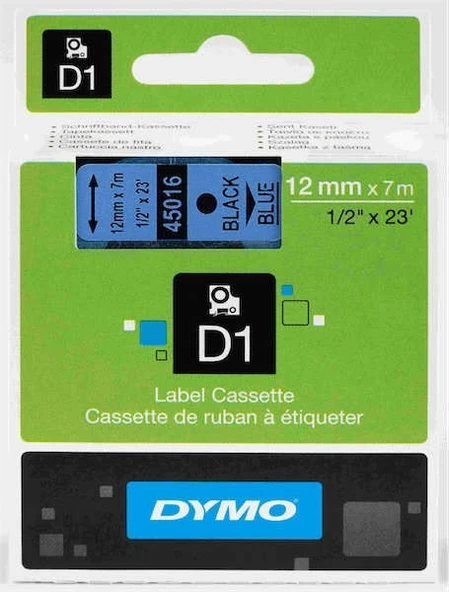 Dymo D1 Şerit 12MM X 7M Mavi / Siyah 720560 45016 ürün görseli 1