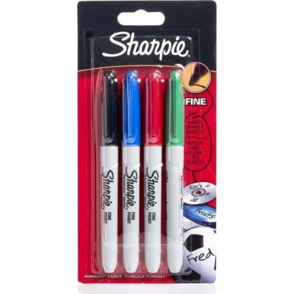 Sharpie Fine Permanent Markör Kalem Standart Renkler ürün görseli 1