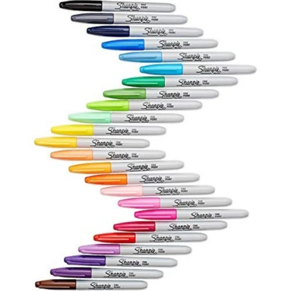 Sharpie Fine Permanent Markör 24lü Karışık Renk Ücretsiz Kargo ürün görseli 1
