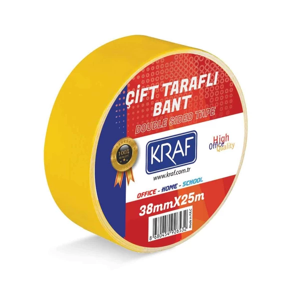 KRAF ÇİFT TARAFLI BANT 38MM X 25 METRE ürün görseli 1