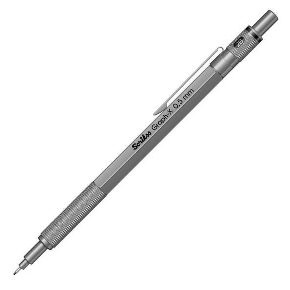 Scrikss Graph X Versatil Kalem Metal 0.5 MM Koyu Gri (Kurşun Gri) ürün görseli 1