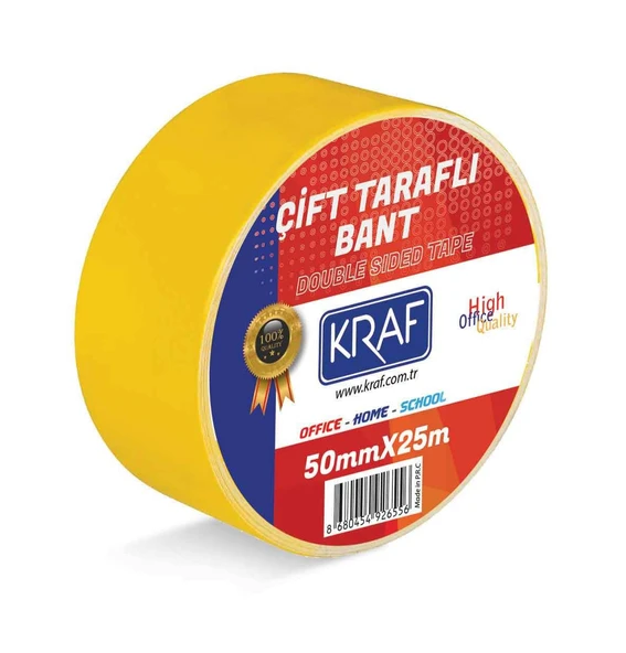 KRAF ÇİFT TARAFLI BANT 50MM X 25 METRE ürün görseli 1