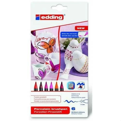 Edding 4200 Porselen Kalemi Sıcak Renkler (6 lı Paket) ürün görseli 1