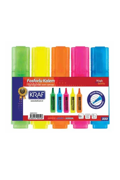 FOSFORLU KALEM KRAF 333 - 5Lİ SET ürün görseli 1