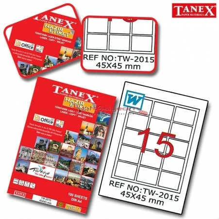Tanex Tw-2015 Etiket 45 X 45MM ürün görseli 1