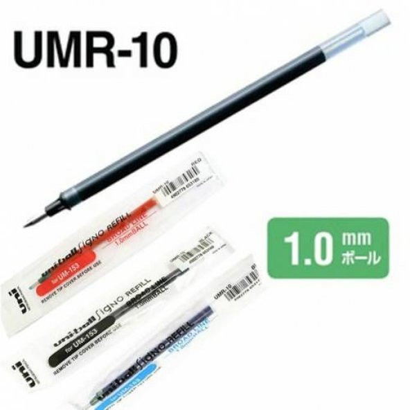 Uniball UM-153 İmza Kalemi Yedeği UMR-10 Kırmızı Ücretsiz Kargo ürün görseli 1