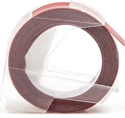 Dymo Kabartma Şerit Etiket Kırmızı 9MM X 3M ürün görseli 1