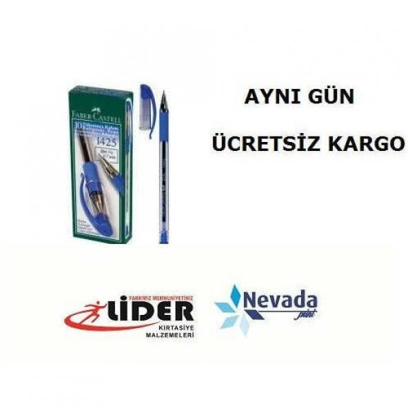 Faber Castell 1425 İğne Uçlu Tükenmez Kalem Kırmızı 10lu ürün görseli 1