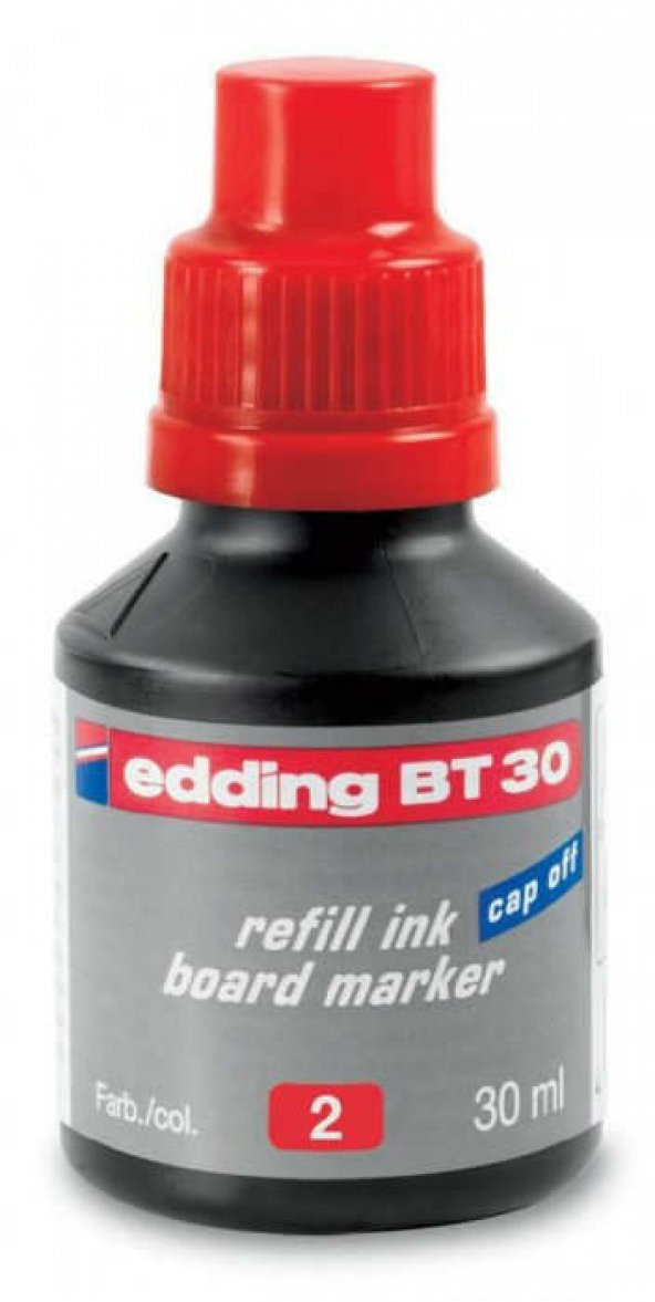 Edding BT30 Beyaz Tahta Kalemi Mürekkebi Kırmızı ürün görseli 1