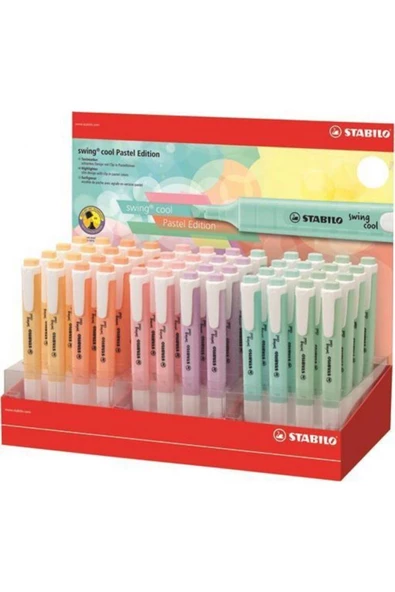Stabilo Fosforlu Kalem Swing Cool Pastel 6 Renk (48 Li Paket) ürün görseli 1