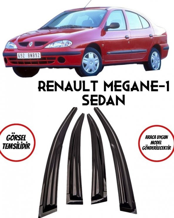 Renault Megane 1 Cam Rüzgarlığı 4lü ürün görseli 1