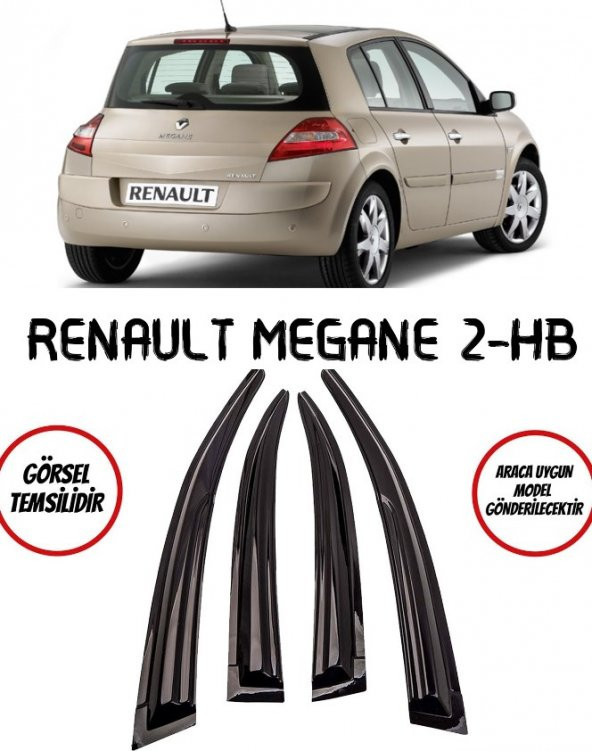 Renault Megane 2 HB Cam Rüzgarlığı 4lü ürün görseli 1