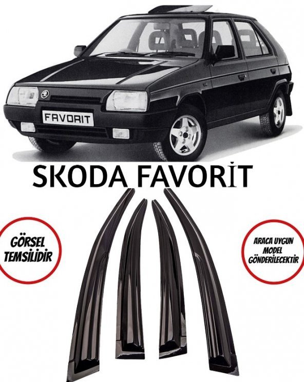 Skoda Favorit Cam Rüzgarlığı 4lü 1993 ve Üzeri ürün görseli 1