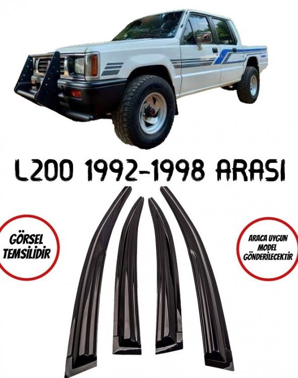 Mitsubishi L200 Cam Rüzgarlığı 4lü 1992-1998 Arası ürün görseli 1