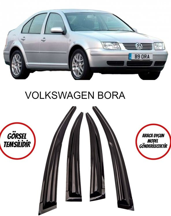 Volkswagen Bora Cam Rüzgarlığı 4lü 2001-2005 Arası ürün görseli 1