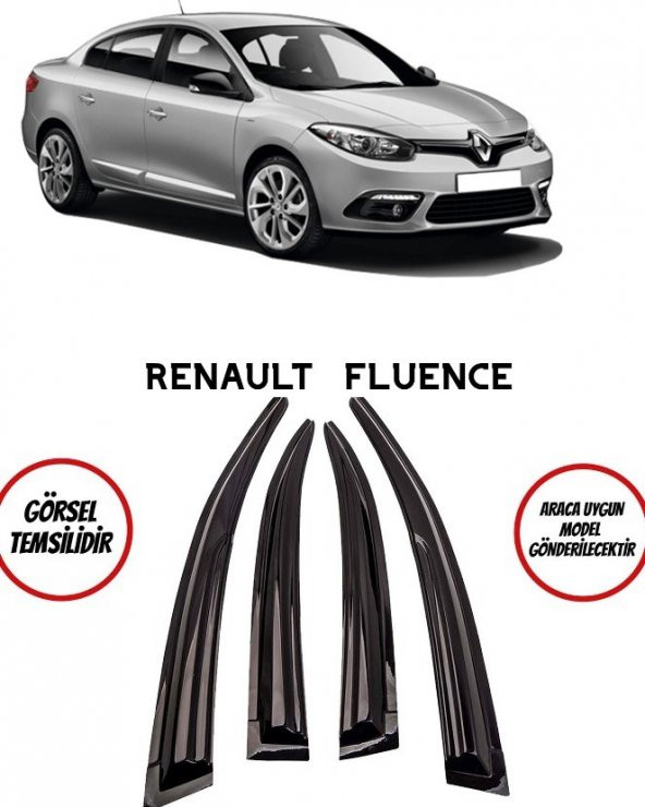 Renault Fluence Cam Rüzgarlık 4 lü Takım ürün görseli 1