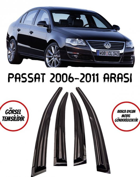 Volkswagen Passat Cam Rüzgarlığı 4lü 2006-2011 Arası ürün görseli 1