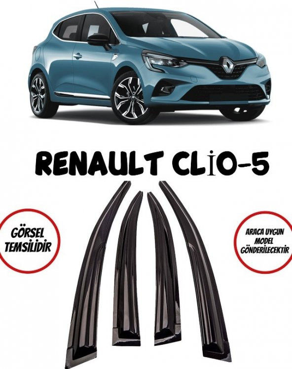 Renault Clio 5 Cam Rüzgarlığı 4lü 2020 ürün görseli 1