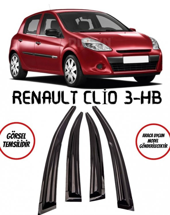 Renault Clio 3 HB Cam Rüzgarlığı 4lü ürün görseli 1