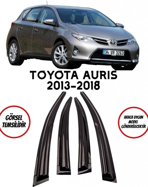 Toyota Auris Cam Rüzgarlığı 4lü 2013 ve Üzeri ürün görseli 1