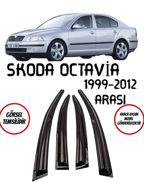 Skoda Octavia Cam Rüzgarlığı 4lü 1996-2012 Arası ürün görseli 1