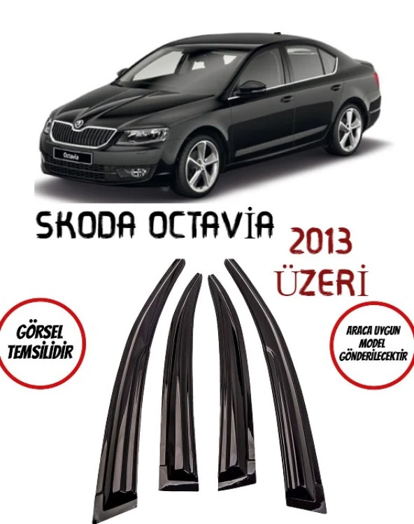 Skoda Octavia Cam Rüzgarlığı 4lü 2013 ve Üzeri ürün görseli 1
