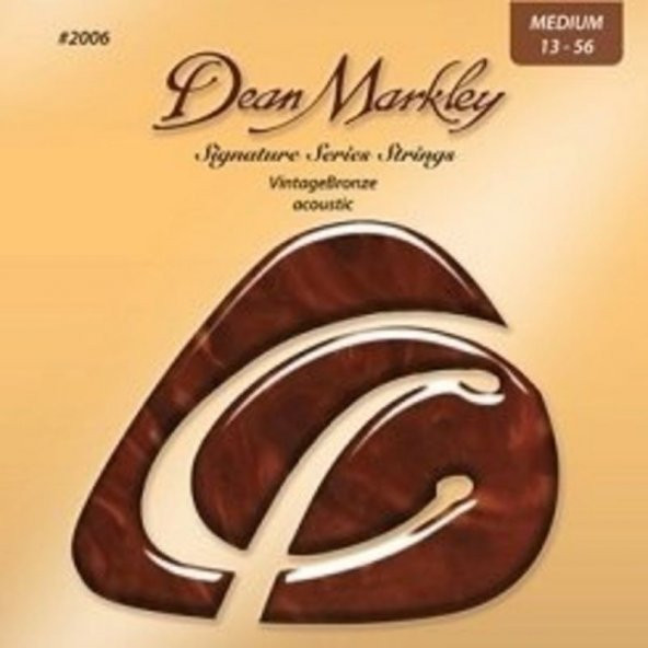 Dean Markley 2006 (13-56) - Vintage Bronze Medium Akustik Gitar Tel Seti ürün görseli 1