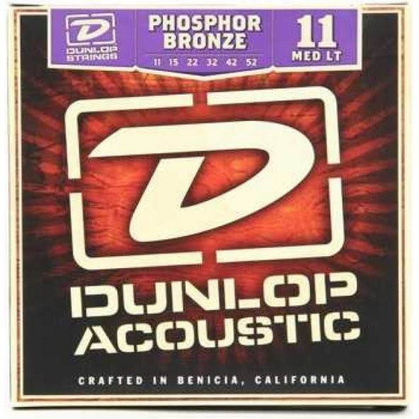Jim Dunlop DAP1152 Phosphor Bronze Akustik Gitar Teli (11-52) ürün görseli 1