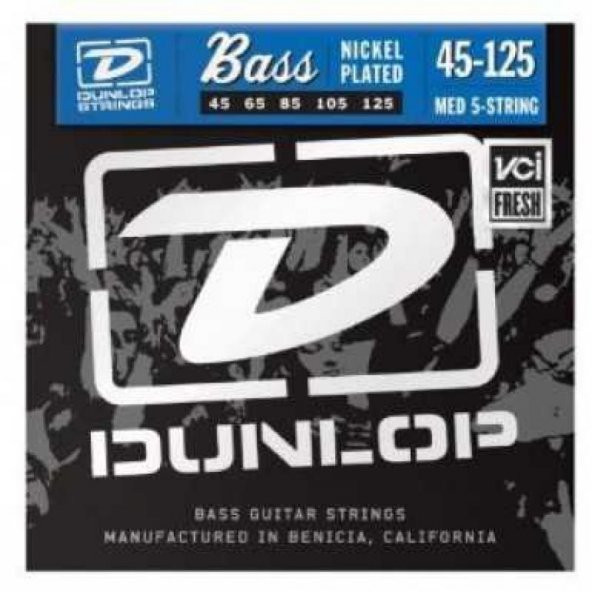 Jim Dunlop DBN45125 5 Telli Bas Gitar Teli (45-125) ürün görseli 1