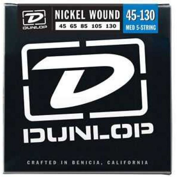 Jim Dunlop DBN45130 Medium 5 Telli Bas Gitar Tel Seti (45-130) ürün görseli 1