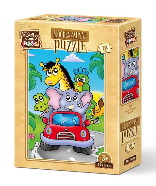 Art Kids Kaptan Fil 16 Parça Ahşap Puzzle ürün görseli 1