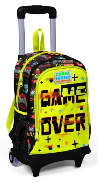 Coral High Game Over Baskılı Işıklı Tekerlekli Çekçek Okul Çantası - Erkek Çocuk ürün görseli 1