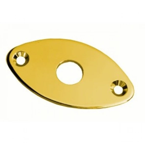 Dr Parts JP1/GD Oval Metal Jack Plate (Gold) ürün görseli 1