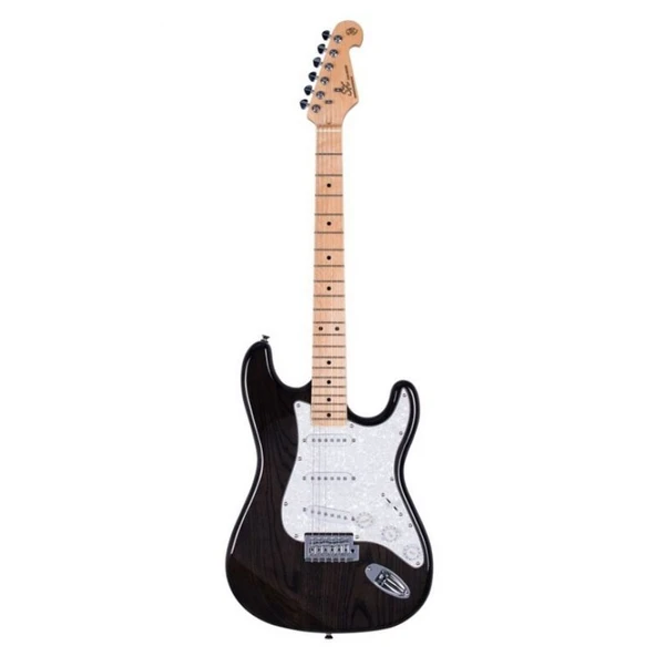 SX Stratocaster Elektro Gitar (Trans Black) ürün görseli 1