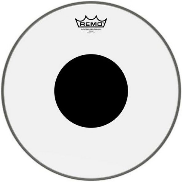 REMO CS-0314-10- Controlled Sound® Şeffaf Top Black Dot™ 14" Davul Derisi ürün görseli 1