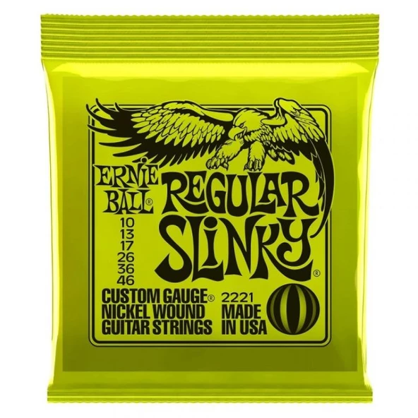 Ernie Ball P02221 Regular Slinky Nickel 10-46 Elektro Gitar Teli ürün görseli 1