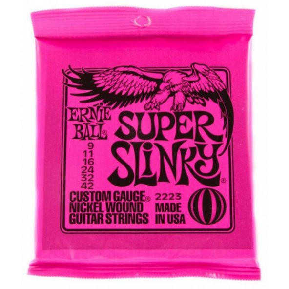Ernie Ball P02223 Super Slinky 09-42 Elektro Gitar Teli ürün görseli 1