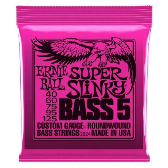 Ernie Ball P02824 Super Slinky Nickel 40-125 (5 Telli) Bas Gitar Teli ürün görseli 1