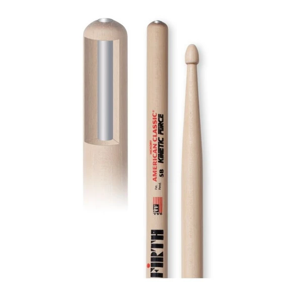 Vicfirth V5BKF Baget 5B Wood Kinetic Force Hickory 0.595 ürün görseli 1