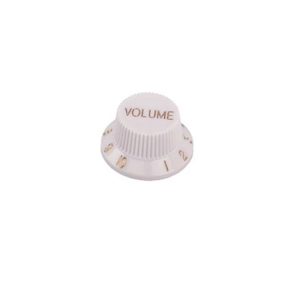 Valencia Pnb1vwt Gitar Volüm Düğme Başlığı Plastik Beyaz Dr.parts ürün görseli 1