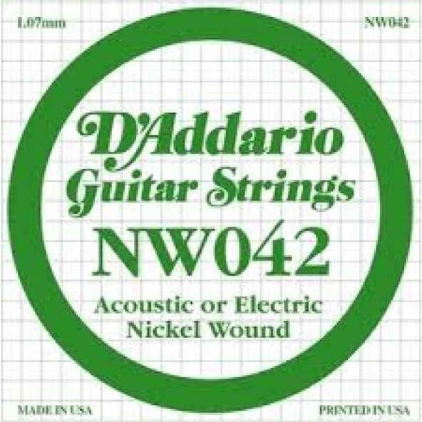 DADDARIO NW042 Elektro Gitar Kalın "Mi " Teli ürün görseli 1