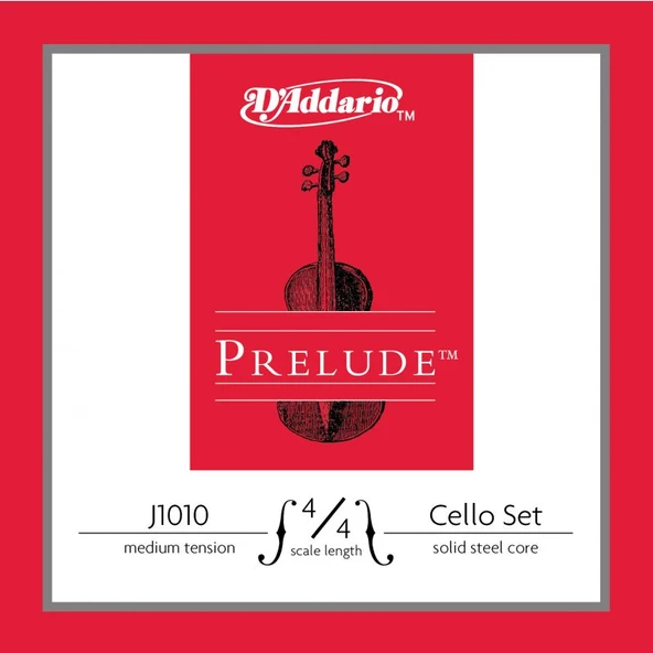 Daddario J101044M-B10 Cello Tel Seti, Prelude, 10 Setlik Paket, 4/4 ürün görseli 1