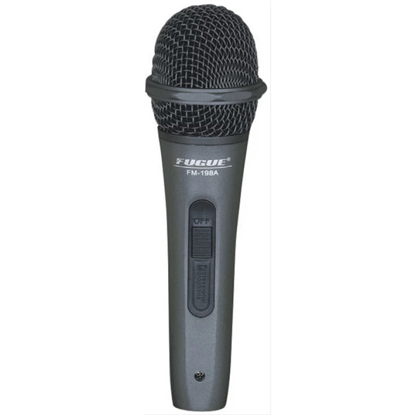 Fugue FM-198A Mikrofon Kablolu Siyah Başlıklı Dinamik Tek Yönlü ürün görseli 1