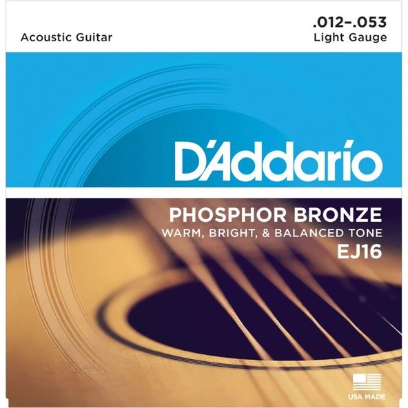 DADDARIO EJ16 Akustik Gitar Tel Seti ürün görseli 1
