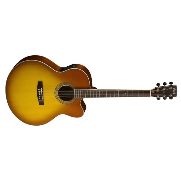 Cort Cj5X-Hbs Elektro Akustik Gitar, Jumbo Cutaway, Honey Burst ürün görseli 1