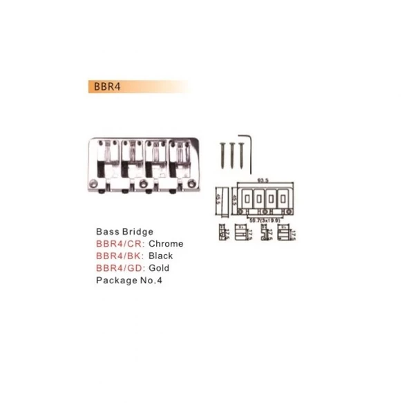 Valencia Bbr4bk Dr.parts Bas Köprü Siyah (93.5x45.5) ürün görseli 1