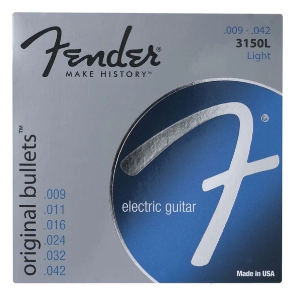 Fender Original Bullet 3150L Pure Nickel .009-.042 Elektro Gitar Teli ürün görseli 1