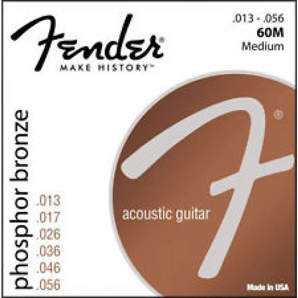 Fender Phosphor Bronze Acoustic Ball End 60M .013-.056 Akustik Gitar Teli ürün görseli 1