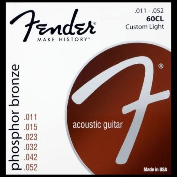 Fender Phosphor Bronze Acoustic Ball End 60CL .011-.052 Akustik Gitar Teli ürün görseli 1