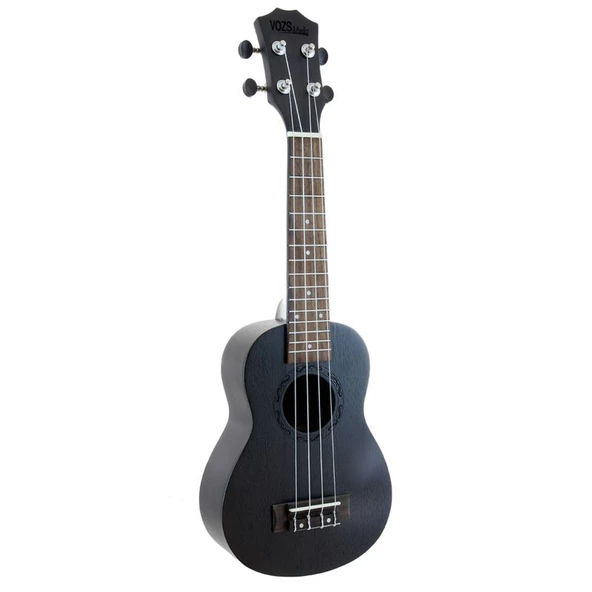 Voz & Audio Siyah Soprano Ukulele (Taşıma Çantası Hediyeli) ürün görseli 1